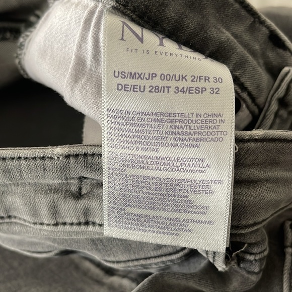 NYDJ FADED GRAY STRETCH JEANS - Picture 8 of 8